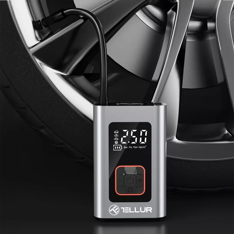 Nešiojamas automobilinis kompresorius Tellur TLL158571 12V 150 PSI padangoms ir pripučiamiems daiktams