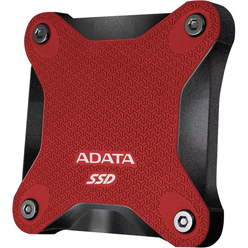 Išorinis SSD ADATA SD620 1 TB, nešiojamas USB 3.2 Gen 2 (Micro-USB B), skaitymas 520 MB/s, rašymas 460 MB/s, atsparus smūgiams, raudonas