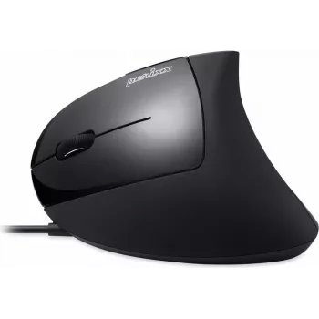 Perixx PERIMICE-513 L, ergonominė pelė, kairiarankiams, vertikali, juoda