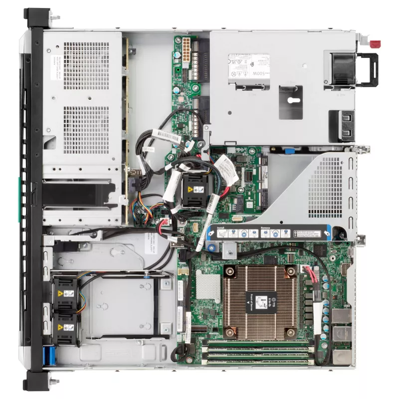 HPE ProLiant DL20 Gen11 serveris, montuojamas į stelažą, 1U, 1 procesorius, Intel Xeon 6333P / 3,1 GHz, 32 GB RAM, SATA, karštai keičiami 2,5 colio diskų lizdai (P85574-425)