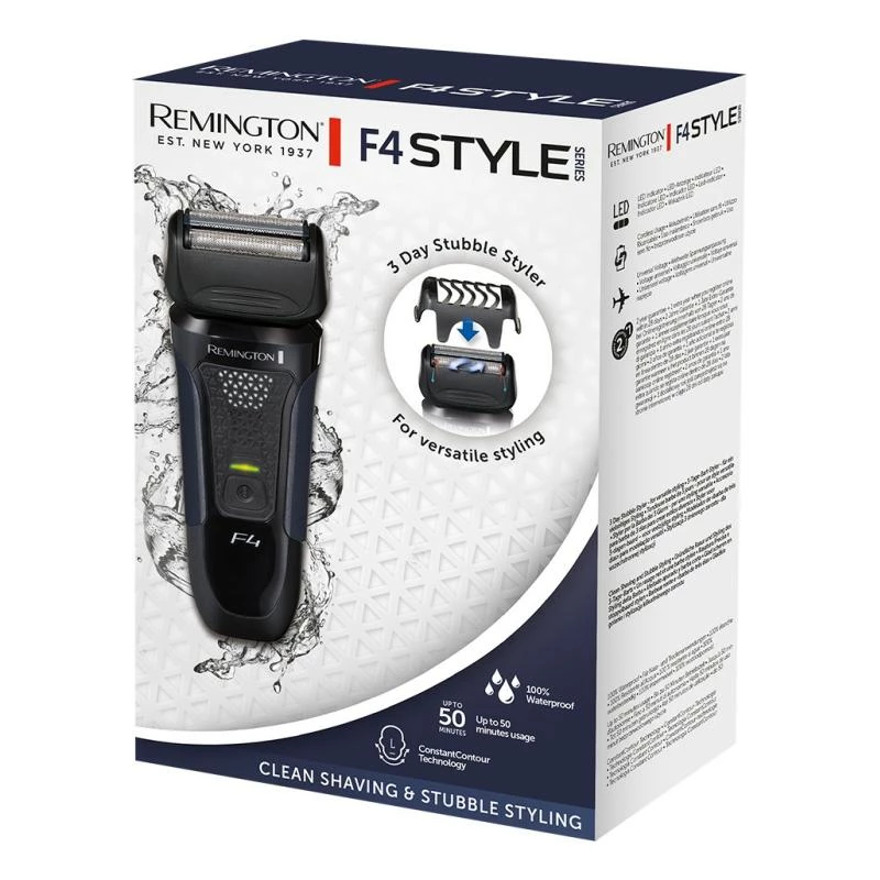 Remington Skustuvas F4 Style Series Wet & Dry juodas mėlynas (F4002)