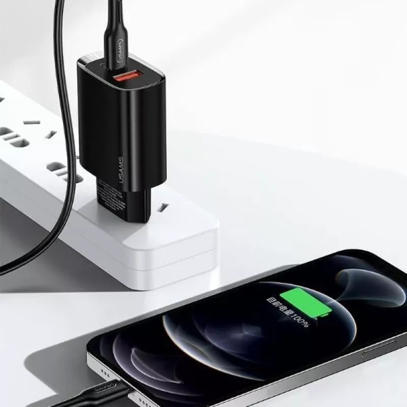 Įkroviklis Usams T35 20W PD3 USB-C į USB greitas sieninis adapteris