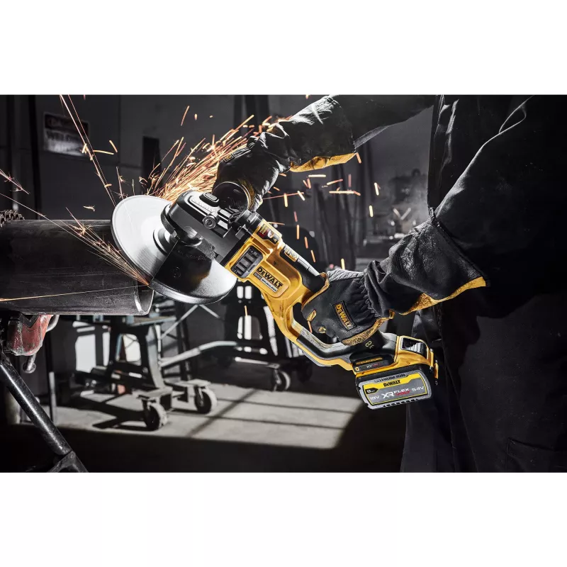 Kampinis šlifuoklis DeWalt DCG460N-XJ 54V bešepetėlis variklis, 230 mm diskas