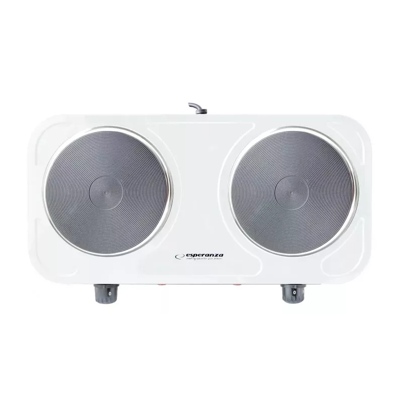 Esperanza COTOPAXI White Countertop Sealed plate 2 zone(s) – Balta 2 zonų sandari kaitlentė