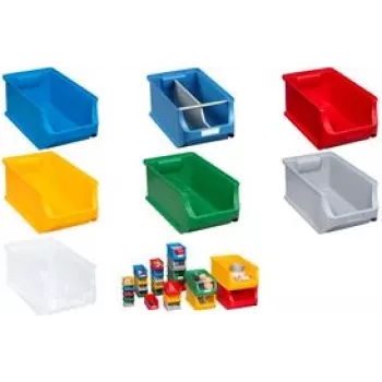 Dėžė smulkioms detalėms allit ProfiPlus Box 4 skaidri – plastikinė dalijimo dėžė, talpa 25 kg