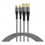 EFB Elektronik USB-A į USB-C laidų rinkinys 60W QC 3A 2x3m Pilka - Skaitmeniniai/Duomenys (USB-AC-00009)