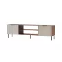 Spintelė televizoriui Cama ALMERA 180.5×42×52.5 cm riešutas/kreminė – medžio drožlių plokštės viršus, riešutmedžio rėmas