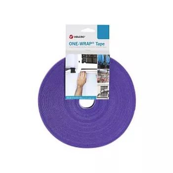 Lipnusis kabliuko ir kilpos kabelių rišimo diržas Velcro 25 m x 20 mm ritė – violetinė