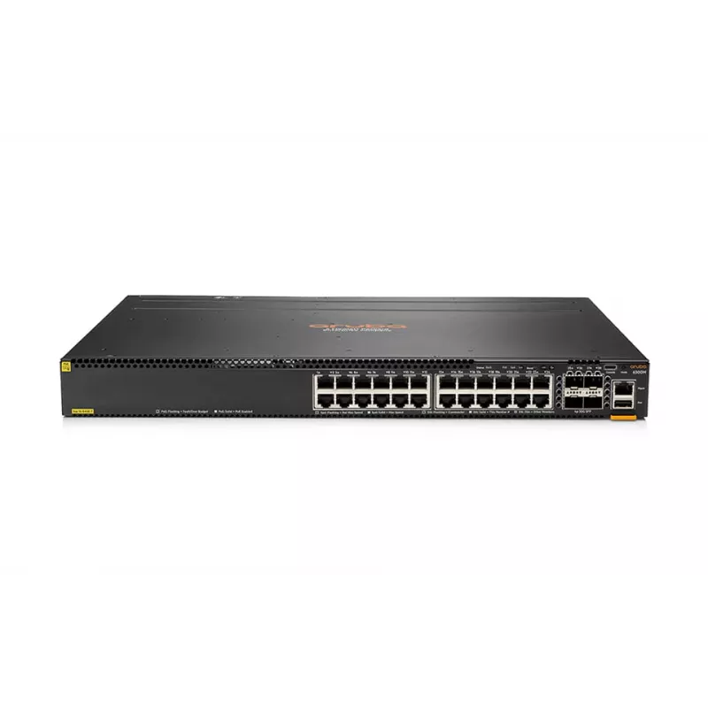 HPE Aruba 6300M jungiklis L3 valdomas 48x10/100/1000 (1 PoE+) 4x1/10/25/50 Gb SFP56 (aukštyn/rietimas)
