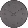 NeXtime klok 3095gs Wood Wood Big sieninis laikrodis, pilkas, Ø52,8 cm