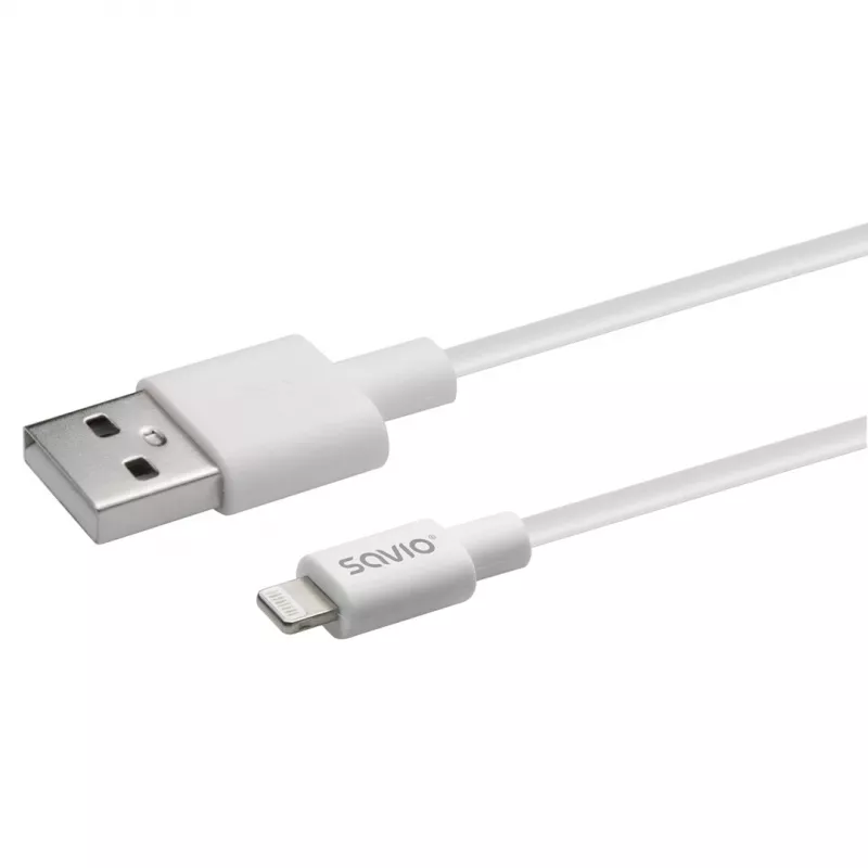 Savio Cl-193 USB kabelis USB 2.0 2 m USB A USB C/Lightning Baltas