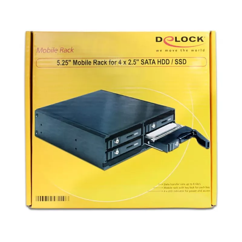DeLOCK 47220 juodas diskų lizdo dangtelis