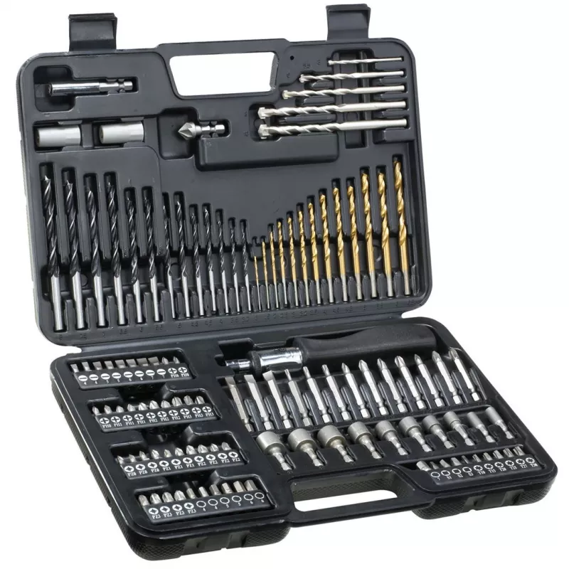 Gręžtų antgalių rinkinys DeWALT DT0109-QZ — 109 vnt. mūrui, metalui ir medžiui su laikymo dėklu