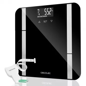 Cecotec Smart Bathroom Scale Surface Precision 9450 Full Healthy – išmaniosios kūno analizės svarstyklės, 180 kg, juodos