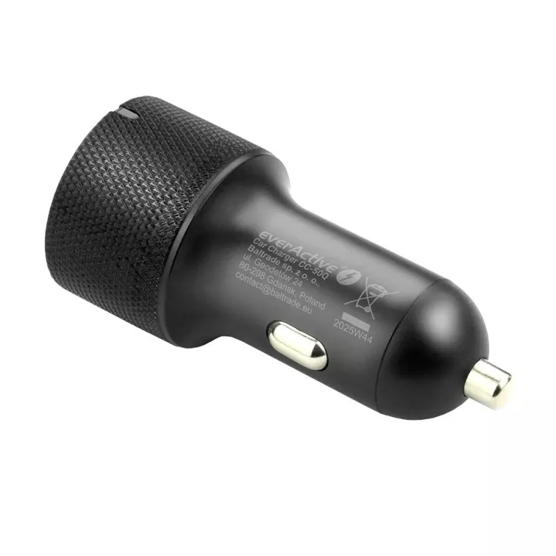 Automobilinis įkroviklis everActive CC-50Q QC3.0 75W su Quick Charge 3.0 palaikymu ir USB prievadais