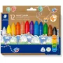 Vaškinės kreidelės Staedtler Noris Jumbo – 12 spalvų, netoksiškos, didelio formato