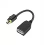 Lenovo 4X90Q93975 vaizdo kabelio adapteris Mini DisplayPort → DisplayPort, juodas