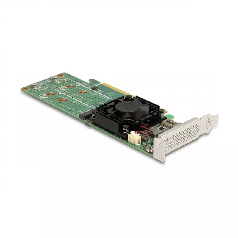 DeLOCK PCI Express x16 kortelė su 4 vidiniais NVMe M.2 Key M lizdais – mažo profilio formato