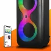 Nešiojamas muzikos centras MANTA SPK0401B100 Bluetooth garsiakalbis, 100 W didžiausia galia, FM radijas, karaokė, įmontuota baterija, X-BASS