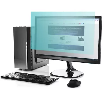 Qoltec 51049 Apsauginis filtras nuo mėlynos šviesos 27 colių | 16:9 | Akių apsauga | Antirefleksinis