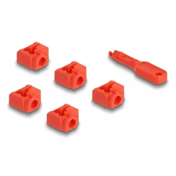 RJ-45 prievado blokatorius DeLOCK 20928 raudonas plastikinis 11 vnt.