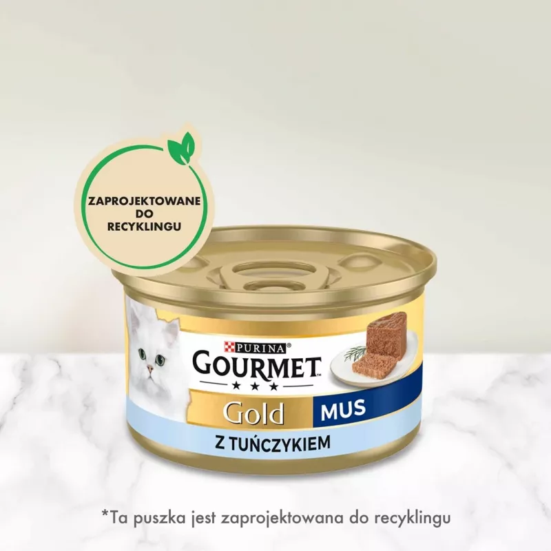 Šlapias kačių ėdalas Purina GOURMET Gold Adult Tuna 85 g skardinė