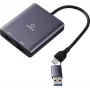 Renkforce RF-6418198 USB-C į HDMI adapteris [1x USB-A - 2x] Pilka 4K UHD 15 cm (RF-6418198)