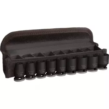Impaktinių lizdų rinkinys Bosch 3/8 colio, 9 dalių, juodas, standartinis