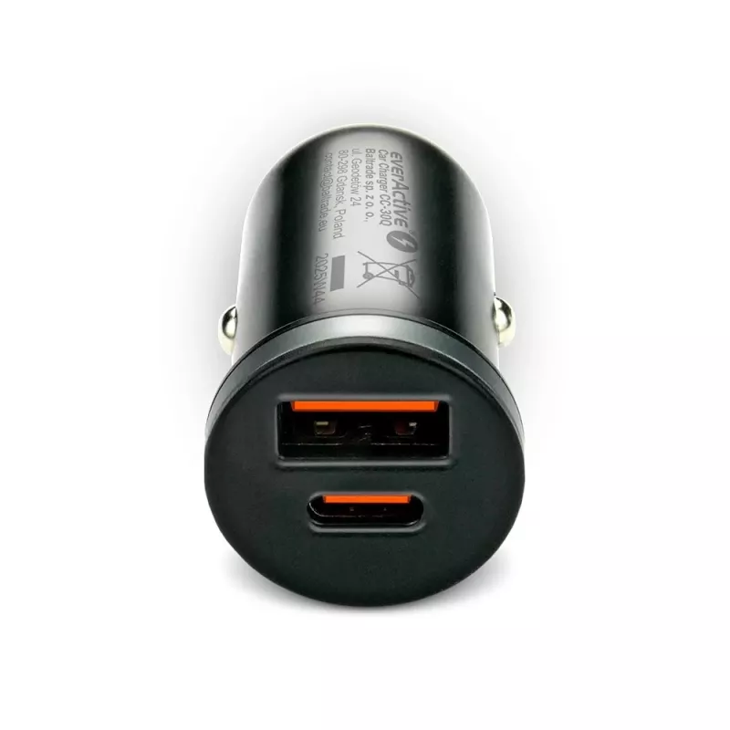 Automobilinis kroviklis everActive CC-30Q QC3.0 35W — 1x USB-A, 1x USB-C, greitas įkrovimas