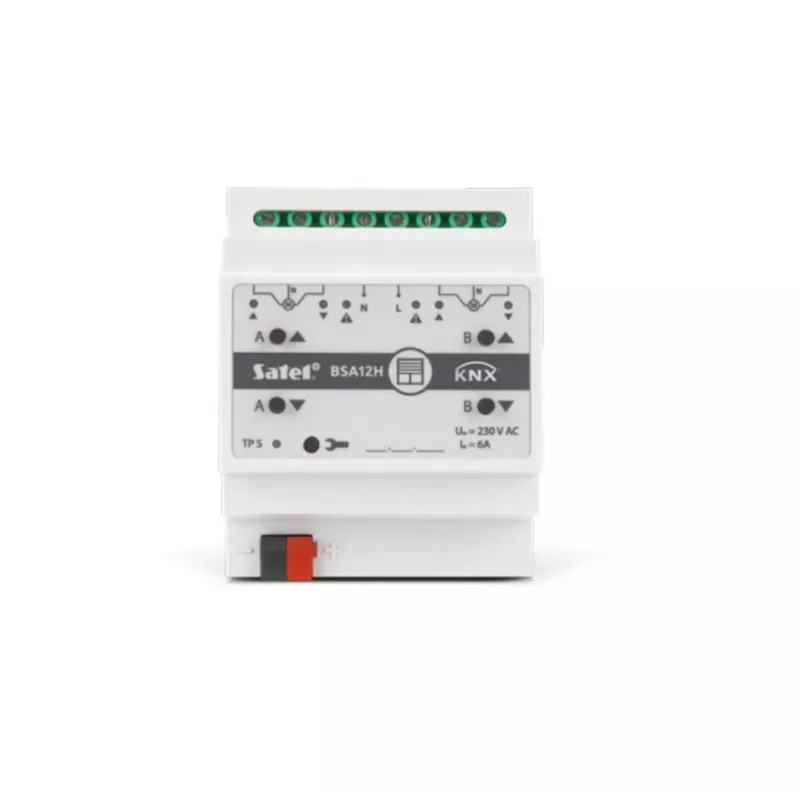 SATEL KNX 2 kanalų žaliuzių pavara 230 V AC KNX-BSA12H