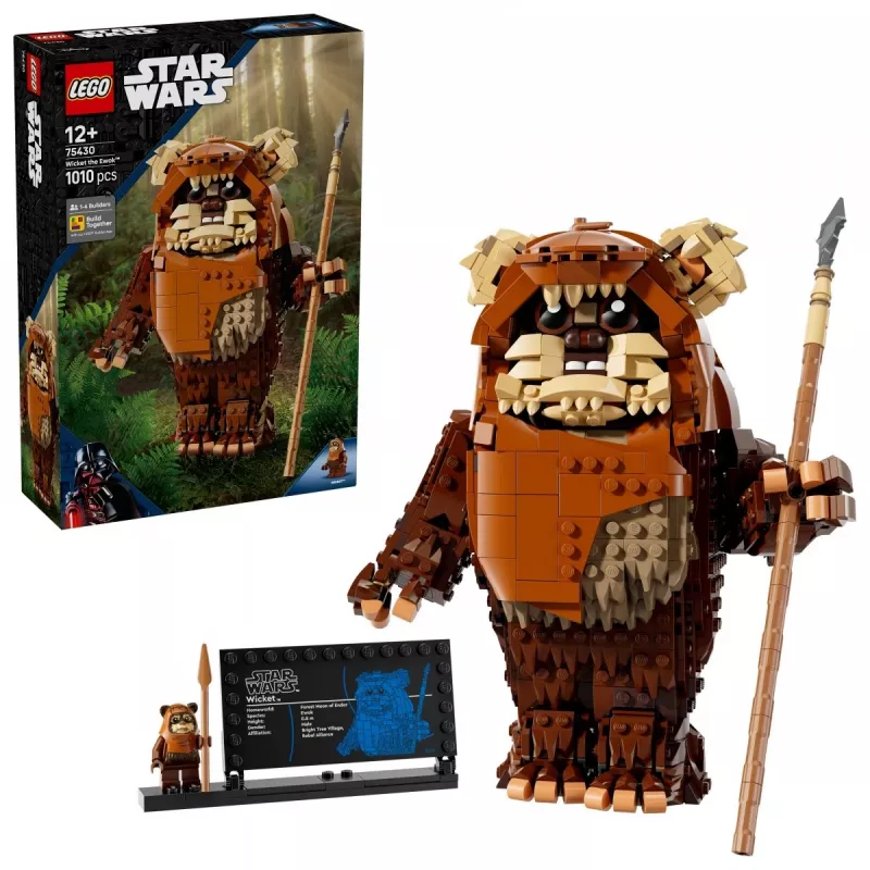 LEGO Star Wars Konstrukt Wicket the Ewok 75430 statybinis rinkinys – 1010 dalių, 230 mm modelis, nuo 12 metų