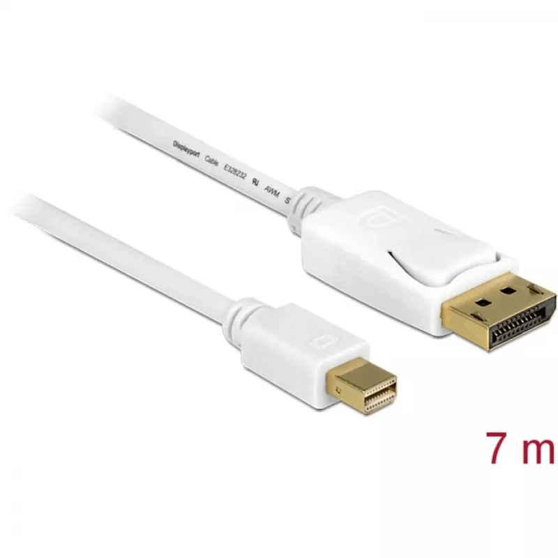DeLOCK 83485 Mini DisplayPort – DisplayPort laidas 7 m Baltas