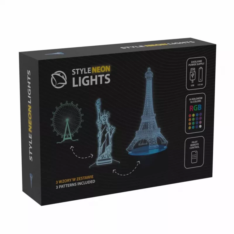 Manta SNL125RGB RGB 3D pastato dekoratyvinė LED lempa