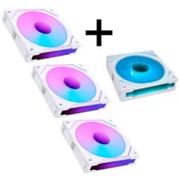 LIAN LI UNI FAN SL-INF 120 ARGB Reverse Blade 4 komplektas - Baltas