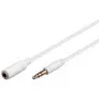 Garso ilginimo laidas Goobay 97112 0.5 m 3,5 mm baltas