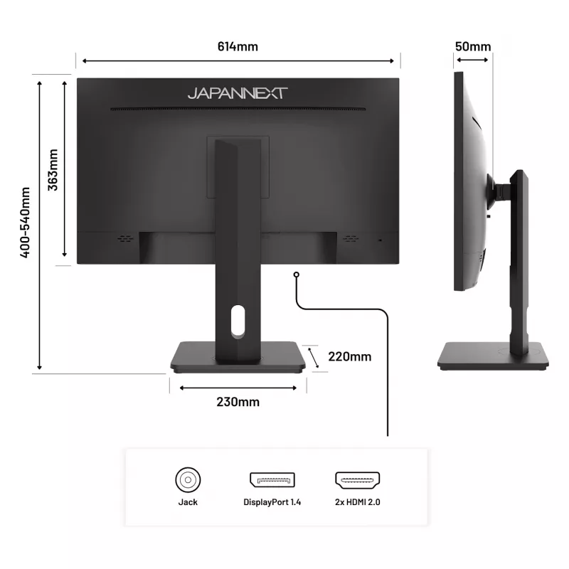JAPANNEXT JN-27IPS4FLWQHDR-HSP 27 colių WQHD IPS plokščias monitorius