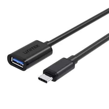 UNITEK Y-C476BK USB 3.2 Gen 1 laidas 0,2 m USB-C – USB-A juodas
