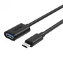 UNITEK Y-C476BK USB 3.2 Gen 1 laidas 0,2 m USB-C – USB-A juodas