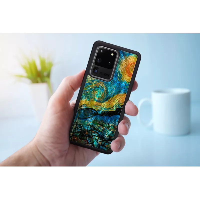 Apsauginis telefono dėklas iKins, skirtas Samsung Galaxy S20 Ultra — žvaigždėto nakties juodos spalvos