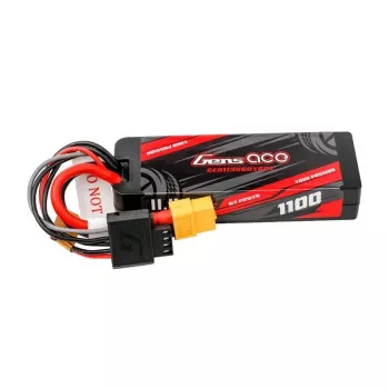 Gens ace G-Tech 1100mAh 11.1V 3S1P 60C GRP-76 Kieto korpuso akumuliatorius su XT60 kištuku