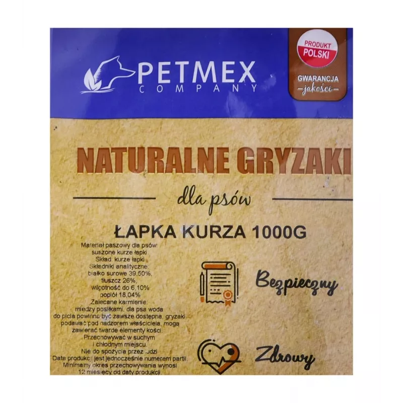 PETMEX šunų kramtukas Vištienos letenėlė - 1 kg