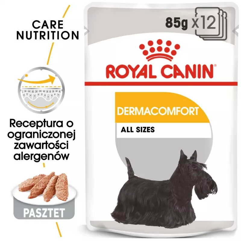 Royal Canin CCN Dermacomfort Loaf drėgnas maistas šunims, 12 x 85 g