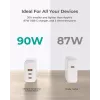 AUKEY PA-B6S Baltas Omnia Mix GaN itin greitas sieninis įkroviklis