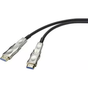 SpeaKa Professional HDMI adapterio kabelis 20.00 m SP-9538580 PVC apvalkalas juodas [1x HDMI kištukas, HDMI kištukas D Micro - 1x HDMI kištukas, HDMI kištukas D Micro]