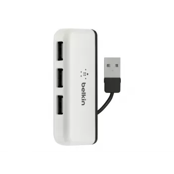 Belkin USB 2.0 4 prievadų kelioninis USB šakotuvas, sidabrinis, F4U021bt