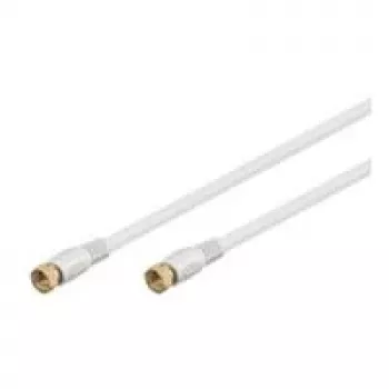 Wentronic Goobay SAT jungiamasis kabelis, 100% ekranuotas, auksuotas, baltas, 2,5 m - F kištukas F kištukas (67291)