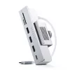 Satechi ST-UCICHS USB 3.2 Gen 1 Type-C dokas / prievadų replikatorius, USB-A prievadai, SD/MicroSD, sidabrinis