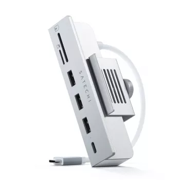 Satechi ST-UCICHS USB 3.2 Gen 1 Type-C dokas / prievadų replikatorius, USB-A prievadai, SD/MicroSD, sidabrinis