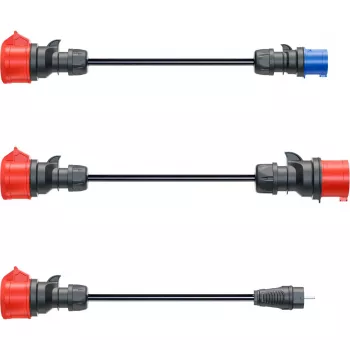 go-e Adapterių rinkinys Gemini flex 11 kW, 3 dalių komplektas (juoda, 30 cm)
