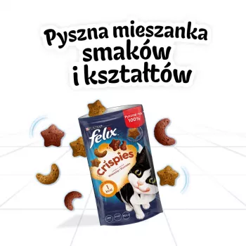 Sausas skanėstas katėms Felix Crispies Jautiena ir Vištiena 45 g